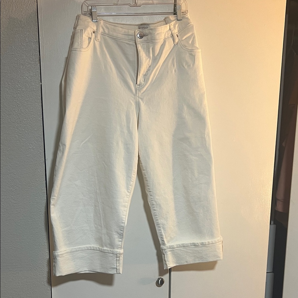 Lane Bryant Signature Fit Straight Leg Crop Jeans White
